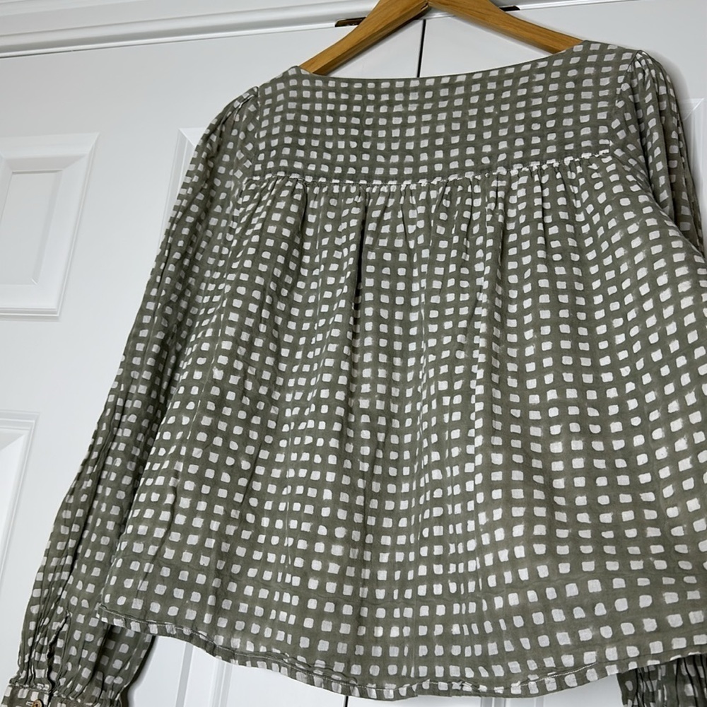 Emerson Fry Gray Checkered Blouse - Picture 11 of 12